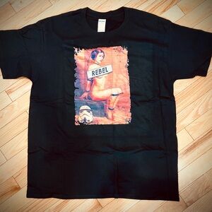 Princess Leia Rebel Black T-Shirt